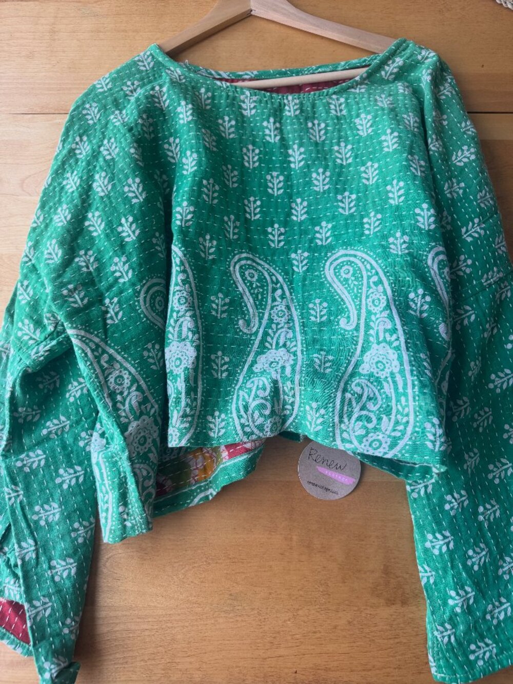 Renew Bohemian Saral Kantha Top (one size)